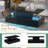 Coffee Table Cocktail Table Modern Industrial Design with LED lighting, 16 colours with a remote control (Black)