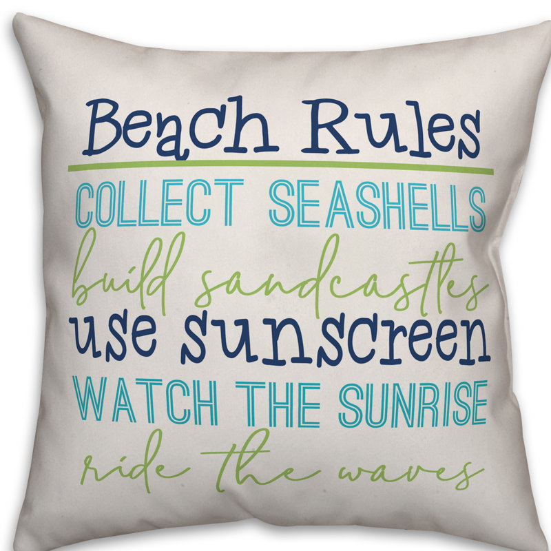  Coussin intérieur / extérieur Beach Rules
