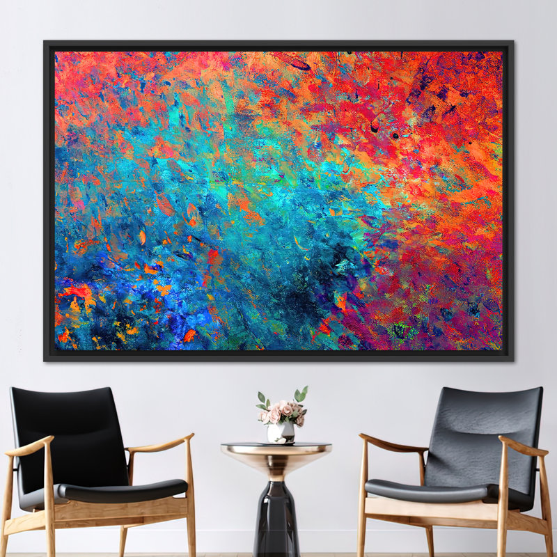 Orange Canvas, Modern Art, Red Art, Abstract Colorful Art, Colorful Art Canvas, Contemporary Printed, Modern Colorful Wall Decor, A-331
