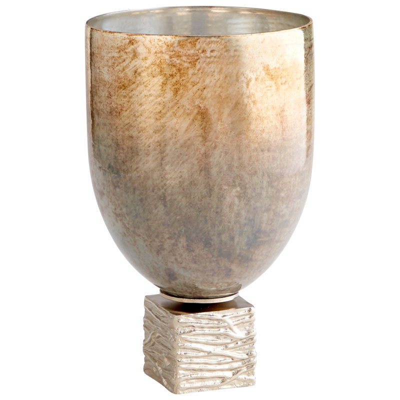 Tassilo Metal Table Vase, 14.5" H x 9" W x 9" D