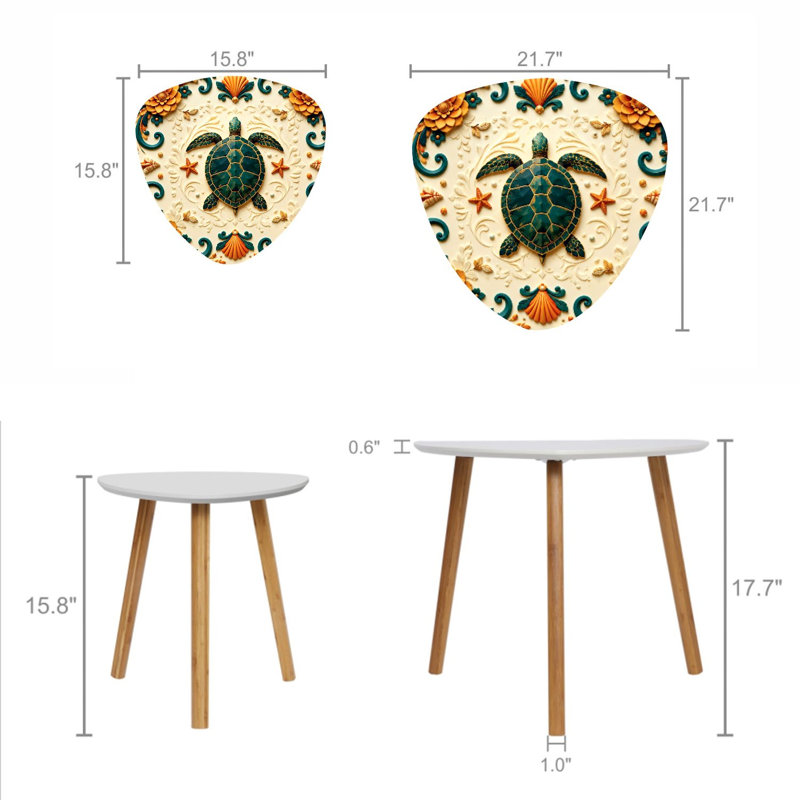 Ensemble de 2 tables basses gigognes Triangle