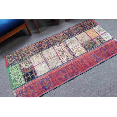 Handmade Vintage Turkish Patchwork Kilim - Unique Colorful Area Rug for Living Room Decor