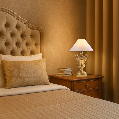 Lampe de chevet Golden Fabric Cap