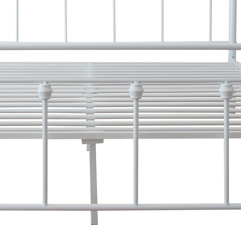 Lit plateforme Angela, Double, Blanc mat