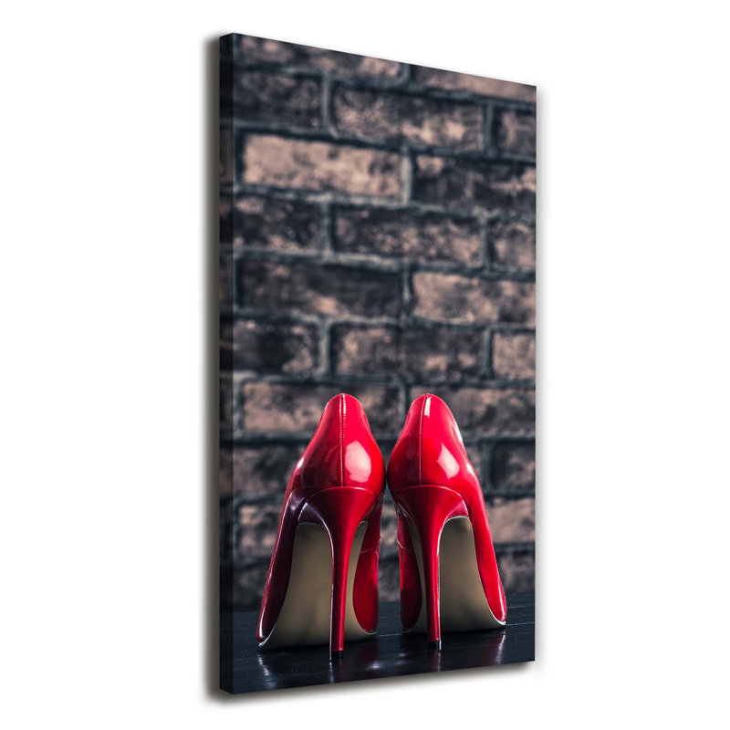 Red Heels - Wrapped Canvas Print