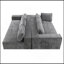 Canapé modulaire de style minimaliste de 129,5 po, ensemble de canapé en chenille infroissable à 6 places assises, ensemble de 2 canapés en nuage en forme de L pour le salon, aucun assemblage requis,-431611