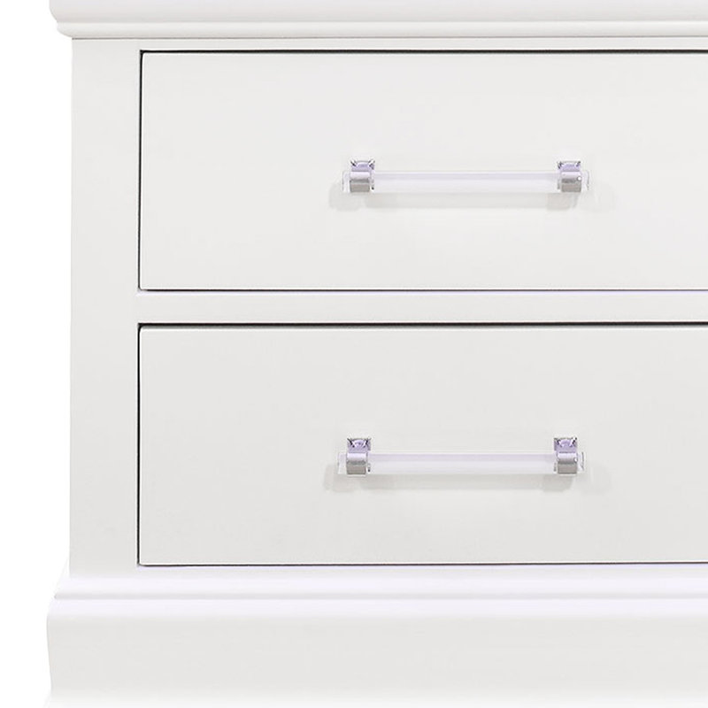 Table de chevet avec DEL Charlston, Blanc