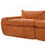 Canapé de 116 po entièrement compressé avec mousse à haute densité, dossier et coussin de siège intégrés, bordure décorative, conception sans pieds sans cadre, aucun assemblage requis, combinaison libre, chenille de particules