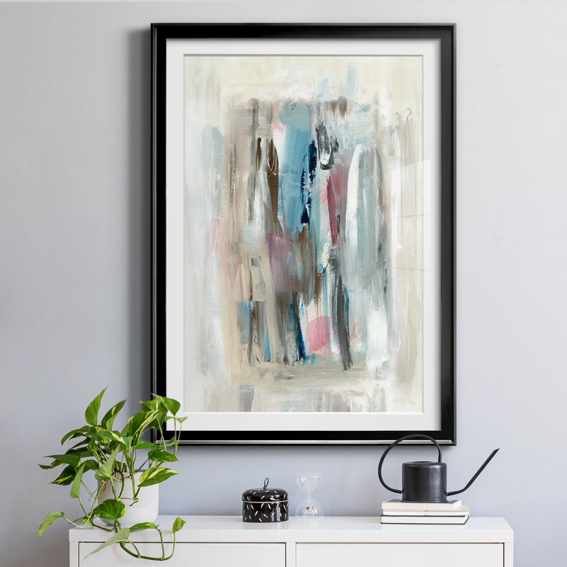 «Rain Shadow I» par Susan Jill - reproduction d'art sur papier encadrée, H 30,5 po x l 42,5 po x P 1,5 po, Cadre noir