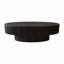 Table basse 47 po ovale avec rangement Table d'appoint moderne en placage de bois massif pour salon, chambre à coucher, appartement ou bureau-1823125295