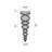 24'' 9-Light Flush Mount with Chrome Finish – For Foyer, Stairwell, Living Room – GU10 LED Compatible – Luxury Crystal Spiral Design