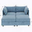 Causeuse modulaire avec rangement, design Mid-Century moderne pour petits espaces et agencements de pièces polyvalents-103979954