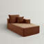 Chaise longue 68 po en flanelle rembourrée modulaire à un bras avec 2 coussins, méridienne «Boneless» de style nuage dans une boîte pour le salon-1263220039-1267511389