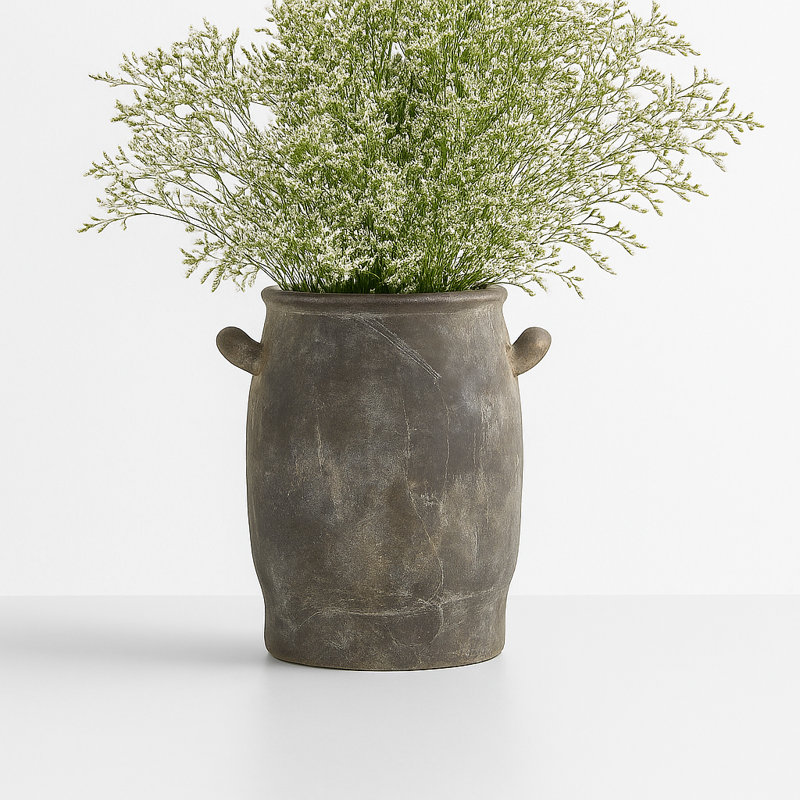 Vase de table Hooge Rustic Charm, Abstrait, brun, H 12 po x l 10 po x P 8,75 po