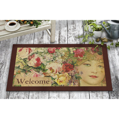 Durable PVC Doormat, 17.7 x 27.6 inches | 50% Nonwoven Felt / 50% PVC | Heavy-Duty Weather Resistance, Non-Slip Surface | Ideal for Indoor & Outdoor Use, Easy to Clean | Perfect for Entryways & Patios