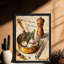 Art encadré noir, ustensiles et ingrédients de cuisine rétro, impressions encadrées de style rétro-1662257621