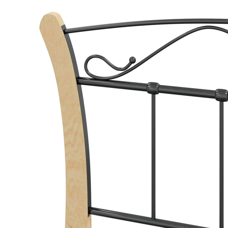 Bratenahl Bed, Black/Natural, European Single (90 x 200cm)