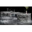 Grand îlot de cuisine luxueux d'inspiration océanique de luxe