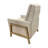 Tacara Beige Ergonomic 3-Position Manual Recliner with Solid Wood Frame and Natural Oak Legs-106632325