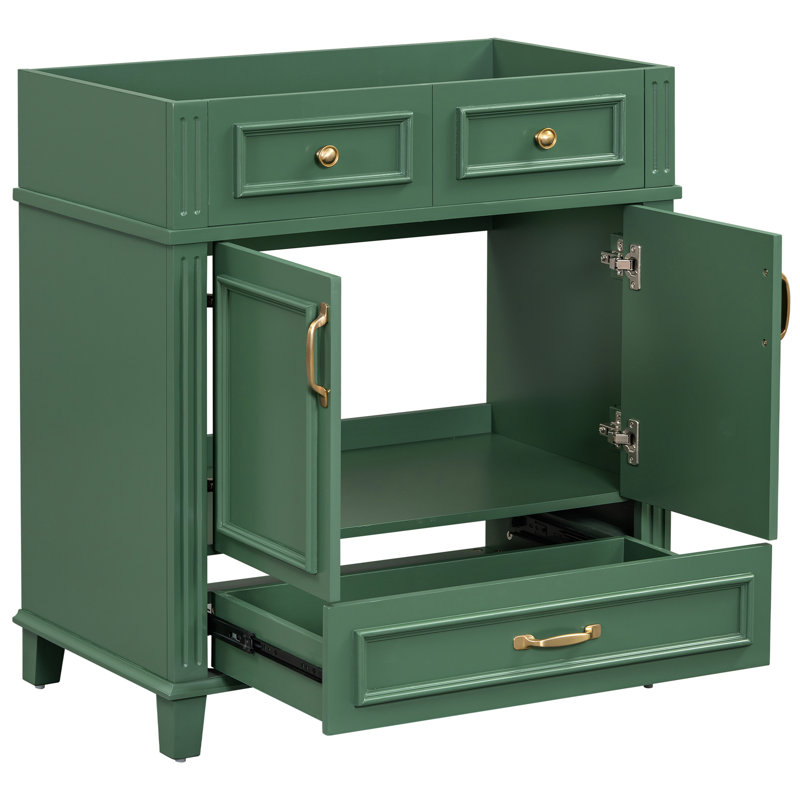 Meuble-lavabo de salle de bain 30 po, bois massif et, rétro, rangement pour fournitures de meuble-lavabo 30 po, style rétro, nombreux soins personnels et accessoires d'hygiène