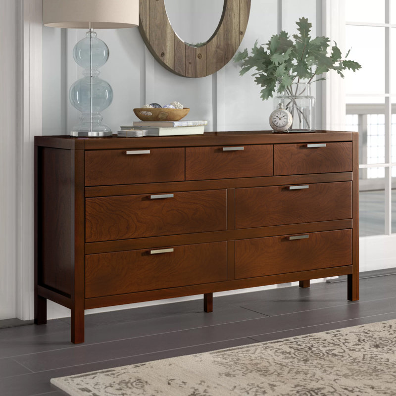 Commode 7 tiroirs Milburn, Espresso