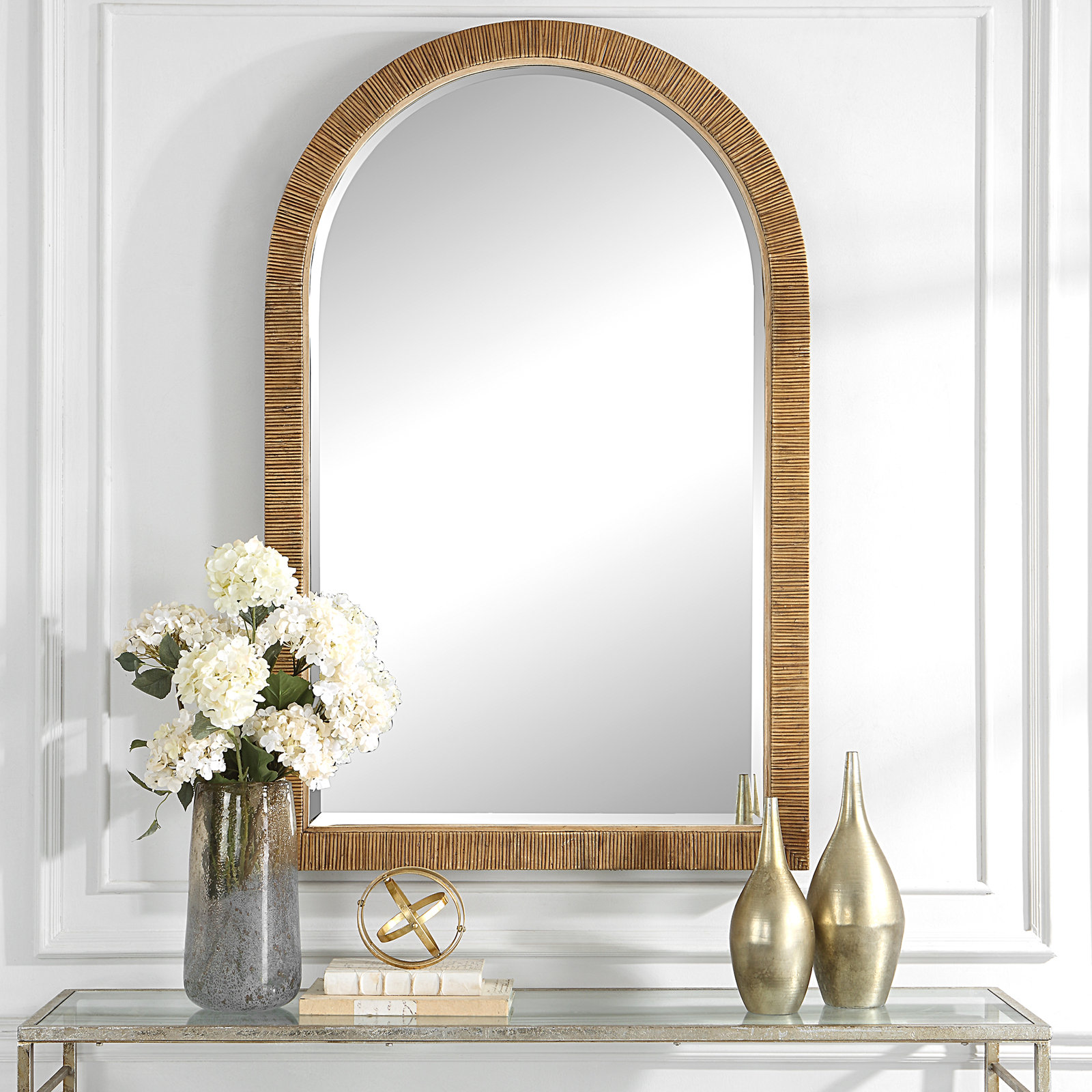 Adrianne 35" Rattan Accent Mirror