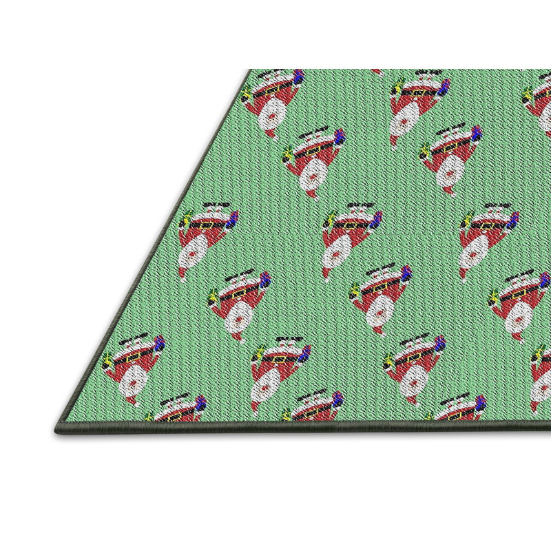 Tapis décoratif vert d’Arilla, Rectangle 8 pi x 10 pi