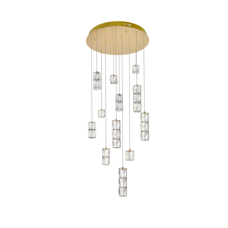 Alfee 12 - Light LED Cluster Pendant, Gold
