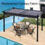 Toit de remplacement pour auvent de pergola 10X10 pi - Blocage simple, assemblage simple, tissu gris