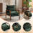 2Pcs Chenille Accent Chair Armchair With Pillow-1175849213