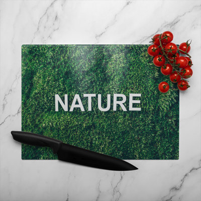 Wellness Nature Designer Glass Chopping Board