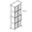 Armoire de rangement haute 72,4 "avec 8 portes et 4 tablettes, bibliothèque, salon, cuisine, salle à manger et armoire de rangement autoportante-1235998834