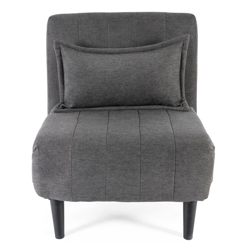 Naraya Upholstered 1 Seater Sofa Bed, Charcoal