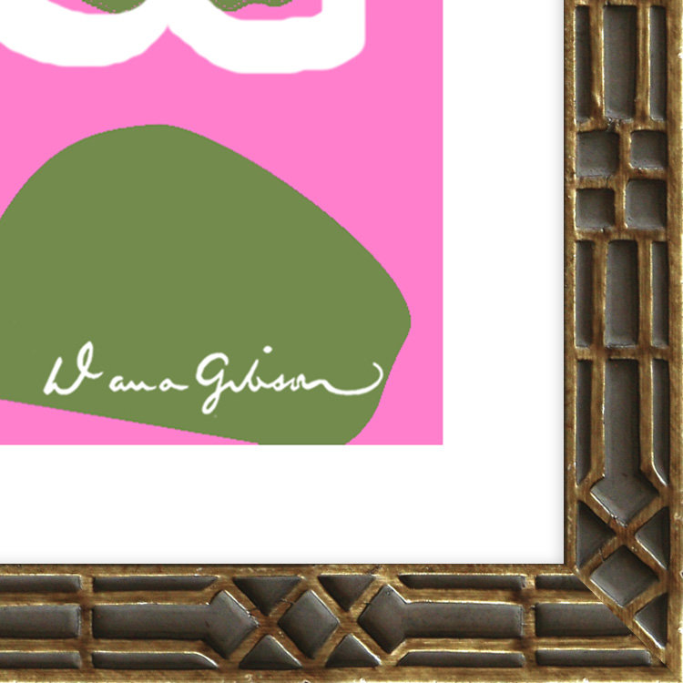 "Watangle in Pink" par Dana Gibson - cadre photo, impression sur papier