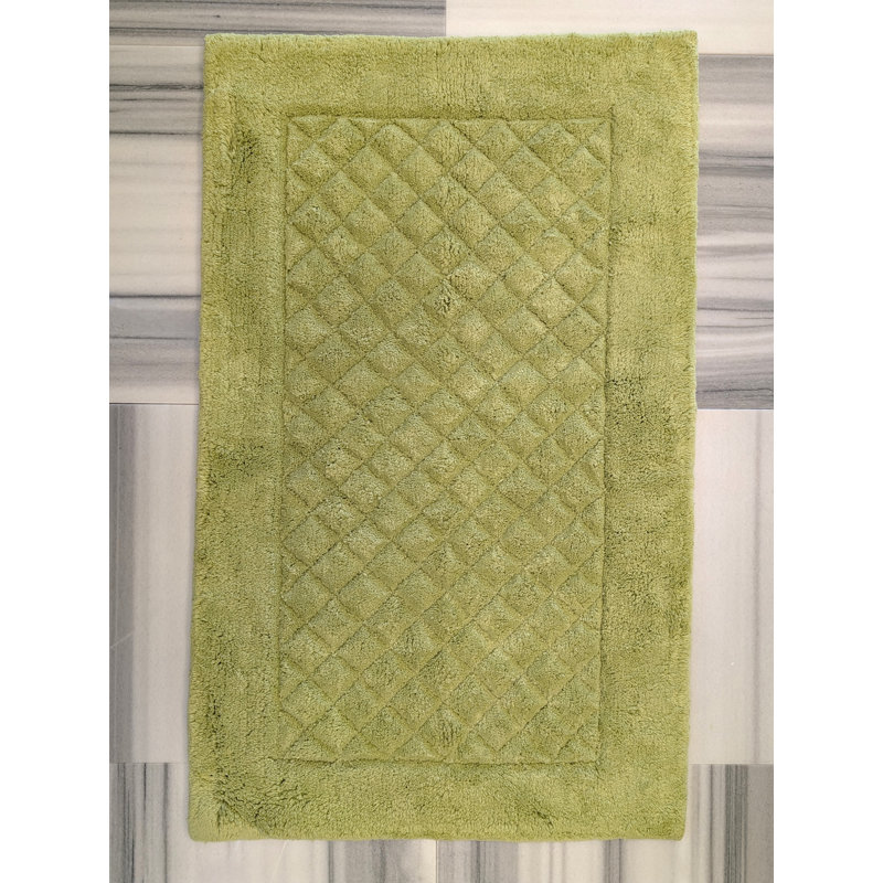 Tapis pour salle de bain Siarhei, Vert, L 24 po x L 40 po