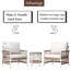Ensemble 3 pièces de chaises longues 2 pièces Boho