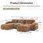 Canapé modulaire en velours avec 2 repose-pieds Camber-968777971-967251481