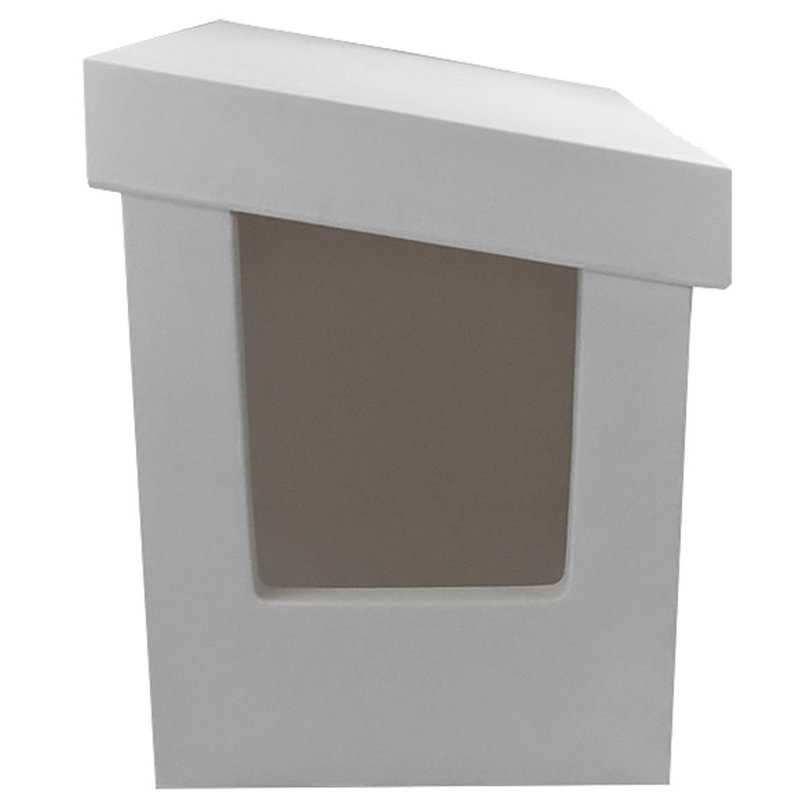 Sloped Standard Litter Box, White