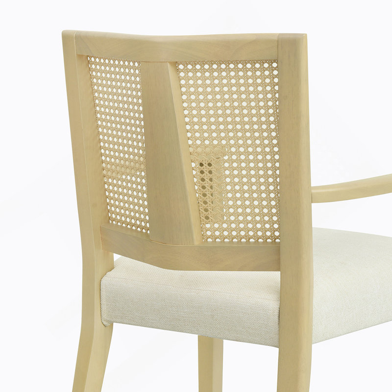 Dining Chair (Light Ash+Beige) Set Of 2, Beige, Natural Ash