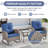 Outdoor Courtyard Wicker Sofa Conversation Set With Rocking Chairs-744245562-756647950