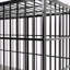 Très grande cage robuste pour chien avec fabrication en acier au carbone, fenêtre supérieure et plateaux amovibles