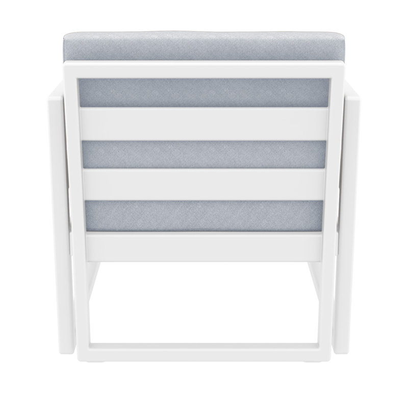Lane Outdoor Lounge Chair, White, Canvas Granite Sunbrella® Canvas