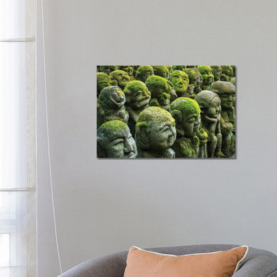 Buddhist Statues at the Otagi Nenbutsu-Ji Temple, Arashiyama, Kyoto, Japan 1 Piece Wrapped Canvas Wall Art