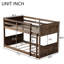Lit simple au-dessus d'un lit superposé - bois d'hévéa massif chêne antique pour maximiser le charme rustique de la chambre à coucher