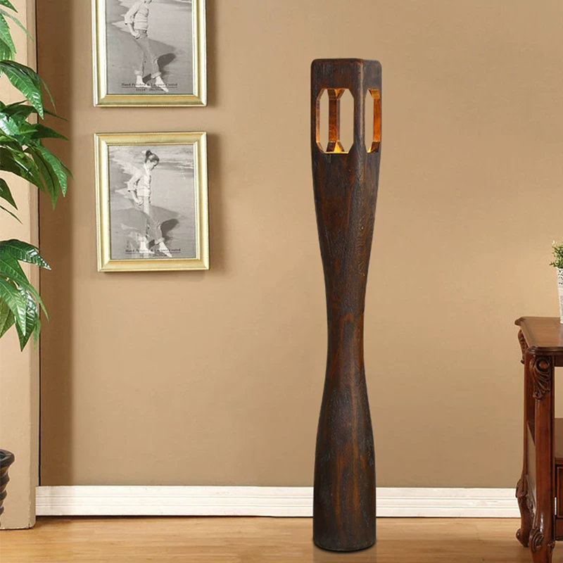 Lampes sur pied en bois massif Coffee