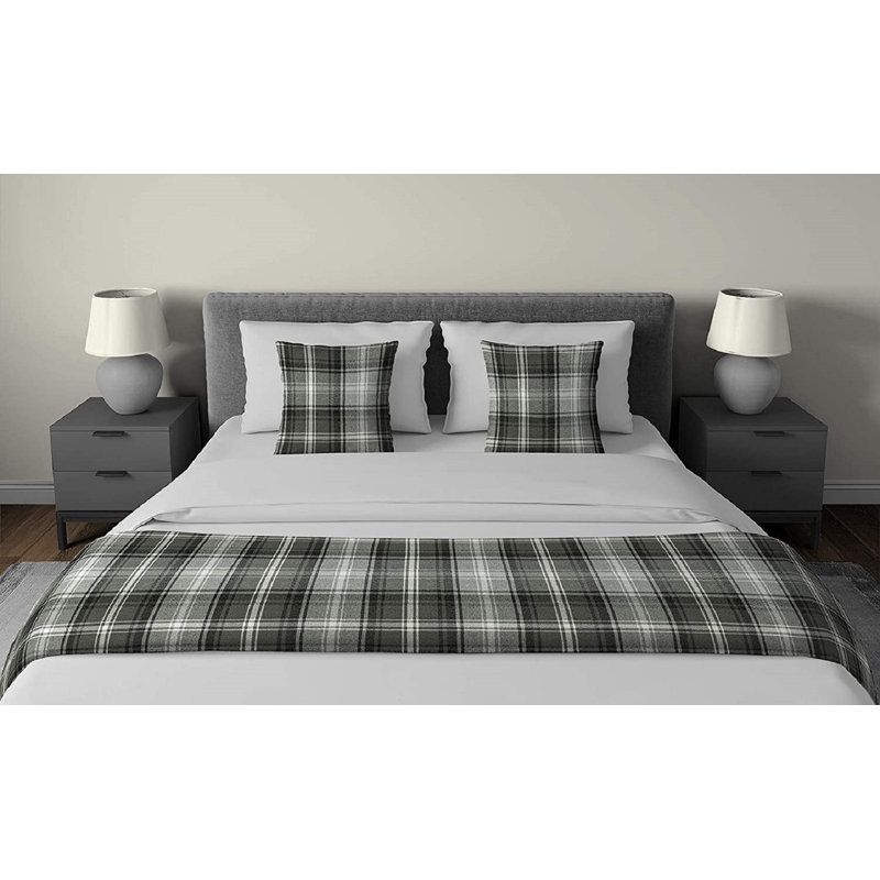 Brewton Throw Blanket, Charcoal/Grey