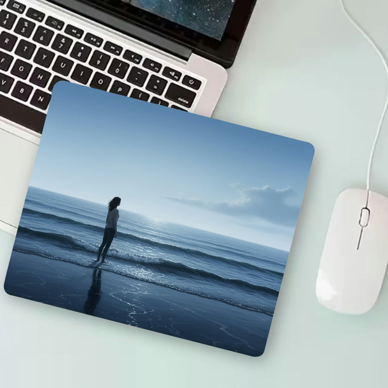 Tapis de bureau dur 11,81 po x 27,5 po avec panneau antidérapant Solitude Diatom