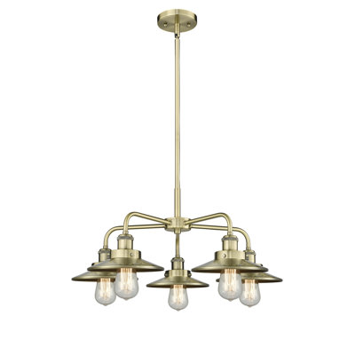 Amalle 5 - Light Glass Dimmable Chandelier
