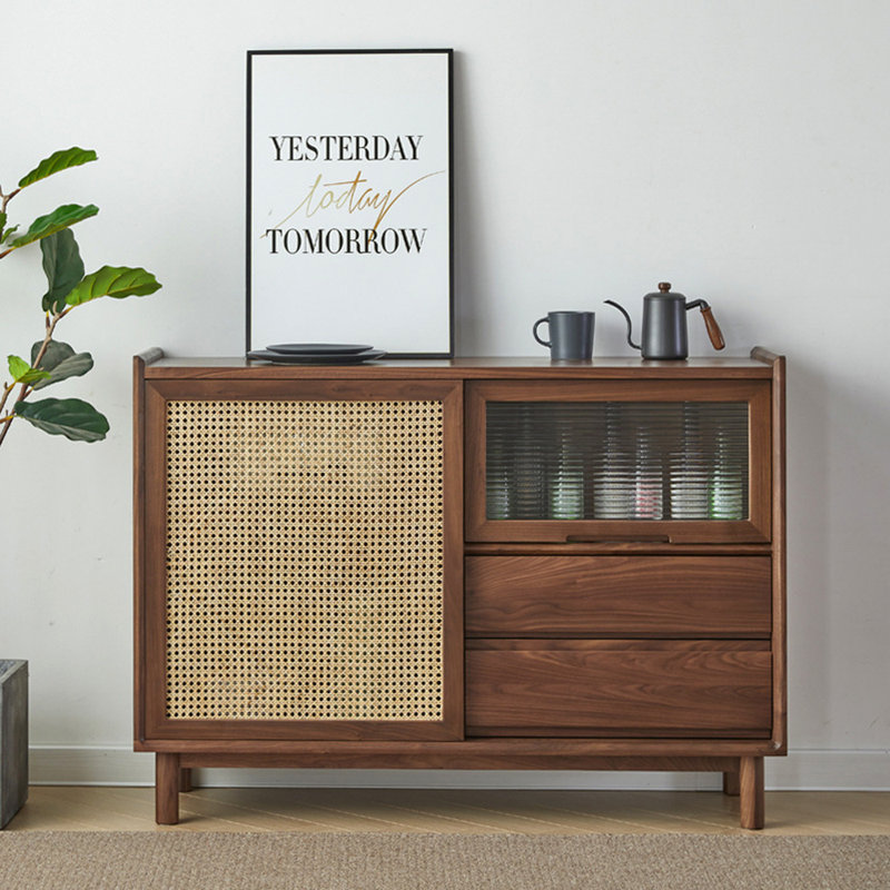 Petit buffet pour armoire à thé moderne et minimaliste, H 33,66 po x l 43,31 po x P 15,75 po