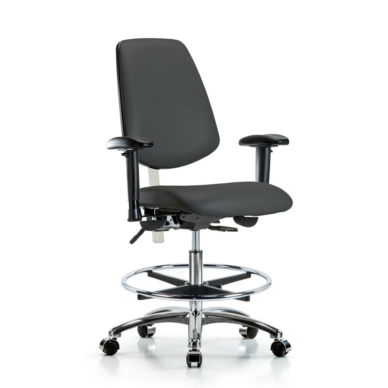 Chaise de dessinateur Josiah, Roulettes, Anthracite, Non inclus
